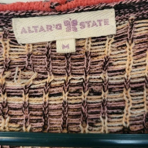 Altar’d State Cotton Blend Open Front Hooded Aztec Cardigan(M) - Picture 6 of 8